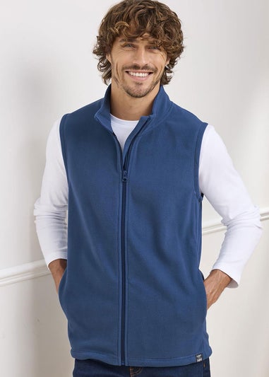 Cotton Traders Pale Blue Recycled Microfleece Gilet