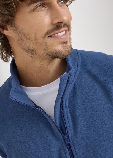 Cotton Traders Pale Blue Recycled Microfleece Gilet