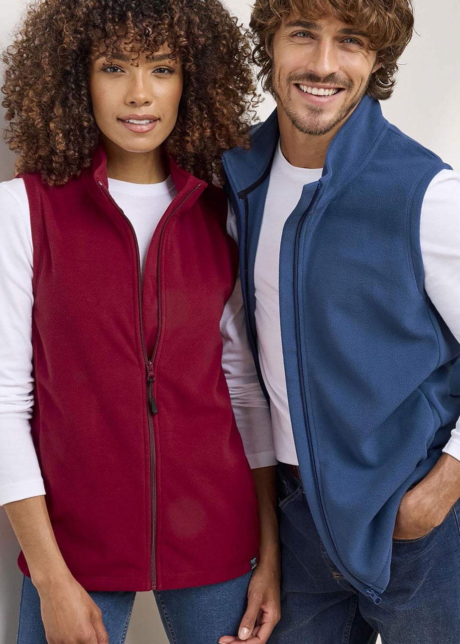 Cotton Traders Pale Blue Recycled Microfleece Gilet