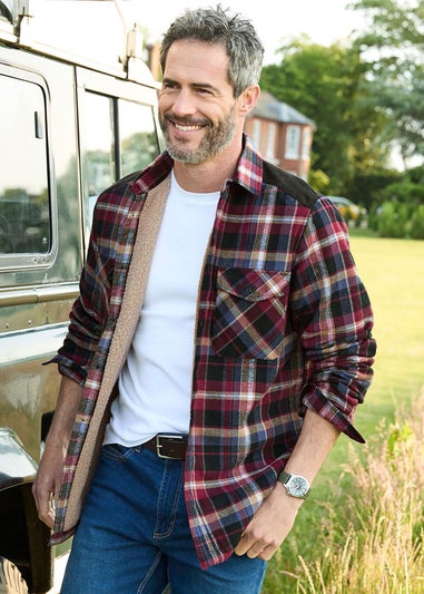 Cotton Traders Black Fleece Lined Shirt