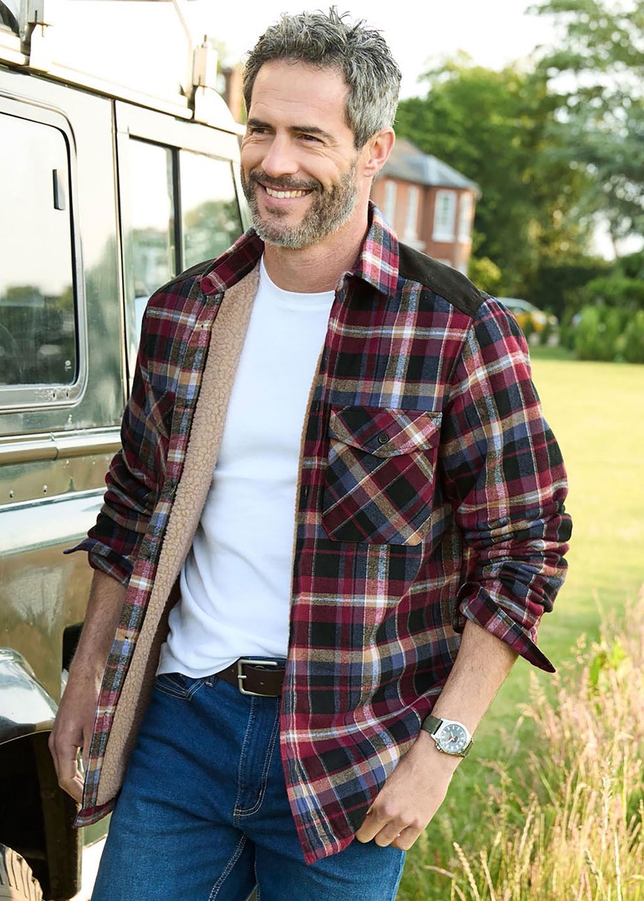 Cotton Traders Black Fleece Lined Shirt