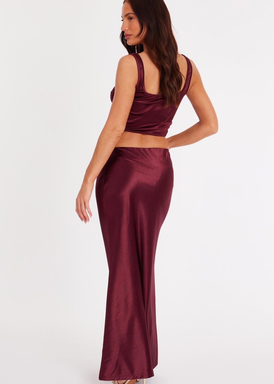 Quiz Red Satin Corset Top