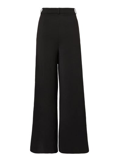 Quiz Black Petite High Waisted Trousers