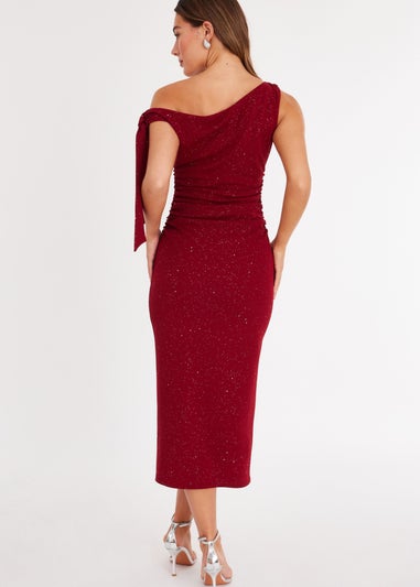 Quiz Red Glitter Midaxi Dress