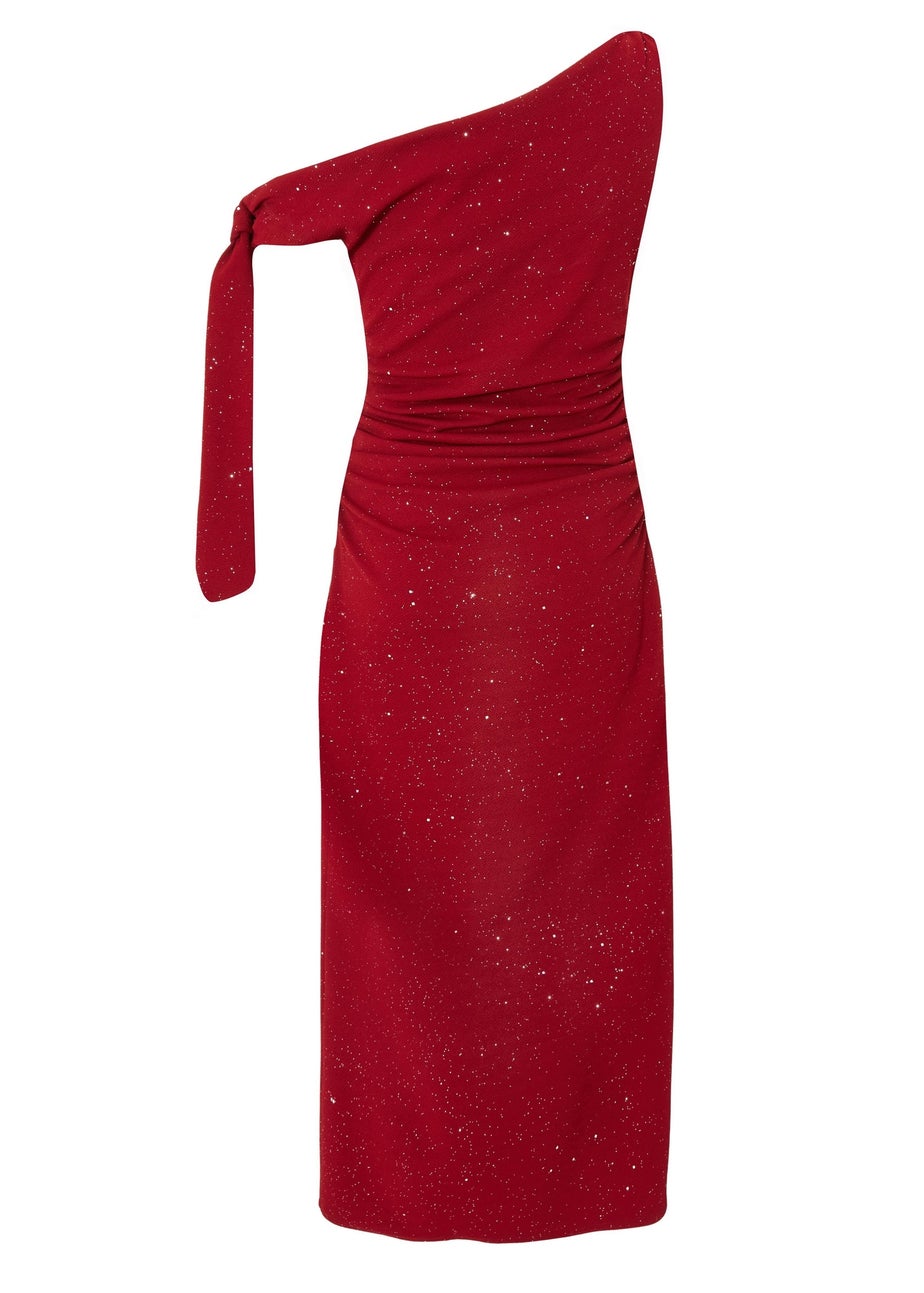 Quiz Red Glitter Midaxi Dress