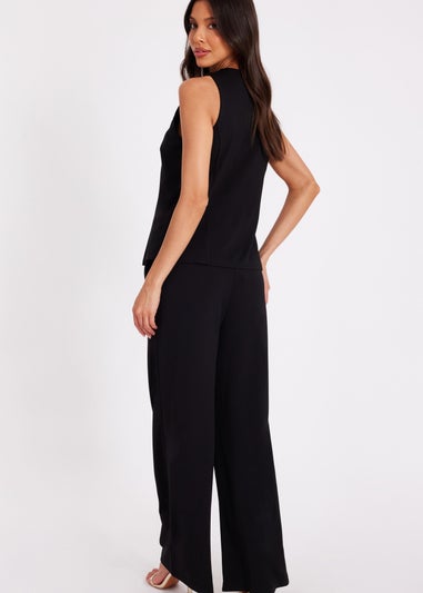 Quiz Black High Waisted Trousers