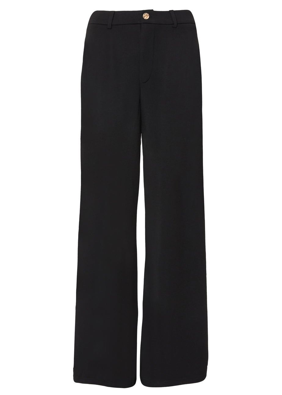 Quiz Black High Waisted Trousers