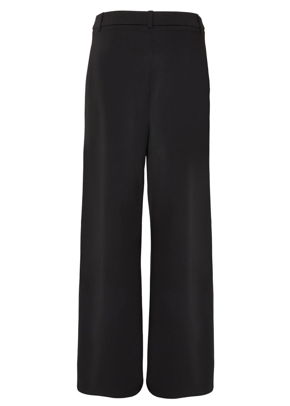Quiz Black High Waisted Trousers