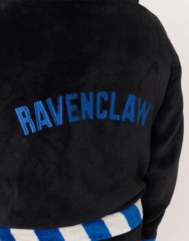 Harry Potter Ravenclaw Adults Black Hooded Bathrobe
