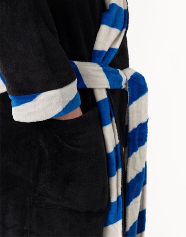 Harry Potter Ravenclaw Adults Black Hooded Bathrobe