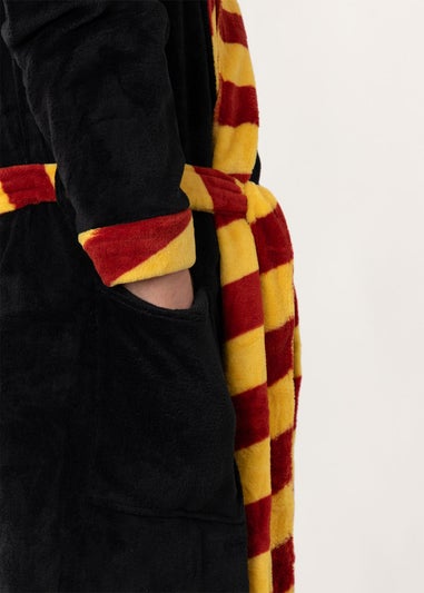Harry Potter Gryffindor Adults Black Hooded Bathrobe