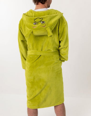Vanilla Underground Shrek Character Adults Green Hooded Bathrobe