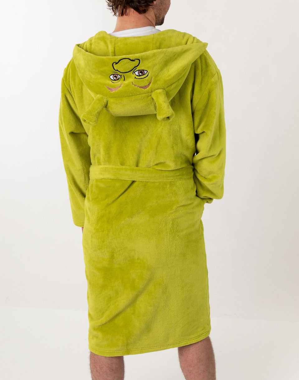 Vanilla Underground Shrek Character Adults Green Hooded Bathrobe
