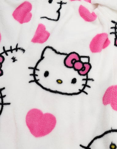 Hello Kitty Character Multicoloured Hooded Bathrobe