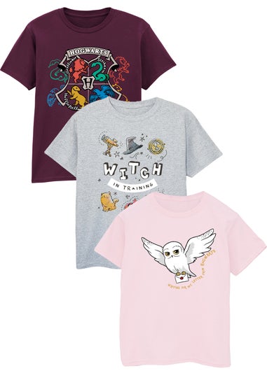 Harry Potter Girls T-Shirts 3 Pack (3-13 Years)