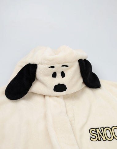 Peanuts Snoopy Adults White Hooded Bathrobe