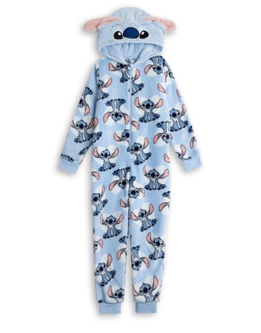 Vanilla Underground Disney Stitch Girls Blue 3D Ears Onesie (5-14yrs)