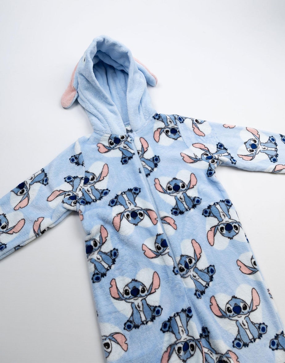 Vanilla Underground Disney Stitch Girls Blue 3D Ears Onesie (5-14yrs)
