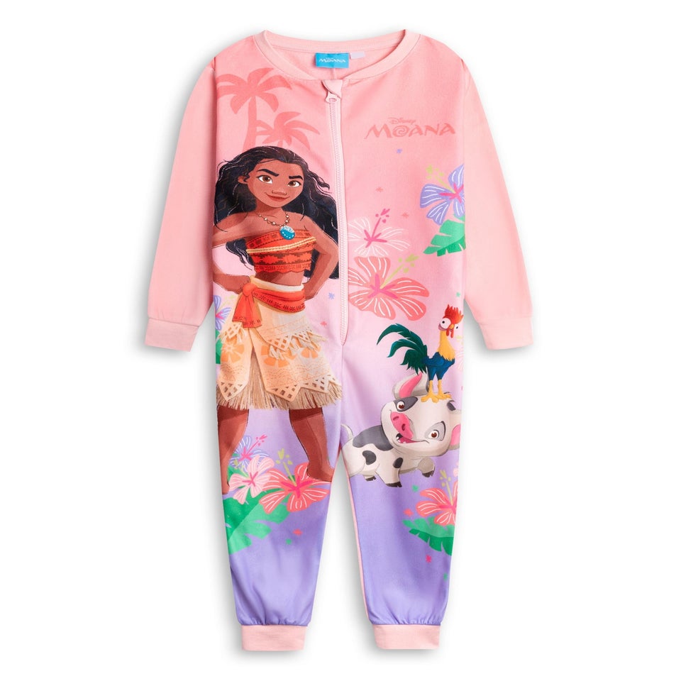 Disney Moana Girls Pink Onesie (2-8yrs)