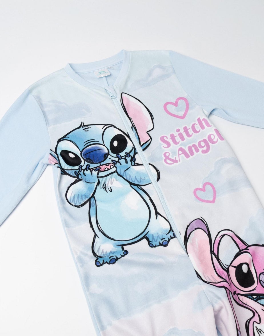 Vanilla Underground Disney Stitch & Angel Girls Blue Onesie (3-14yrs)