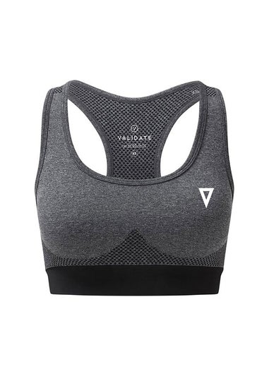 Validate Black Melange Sculpt Sports Bra