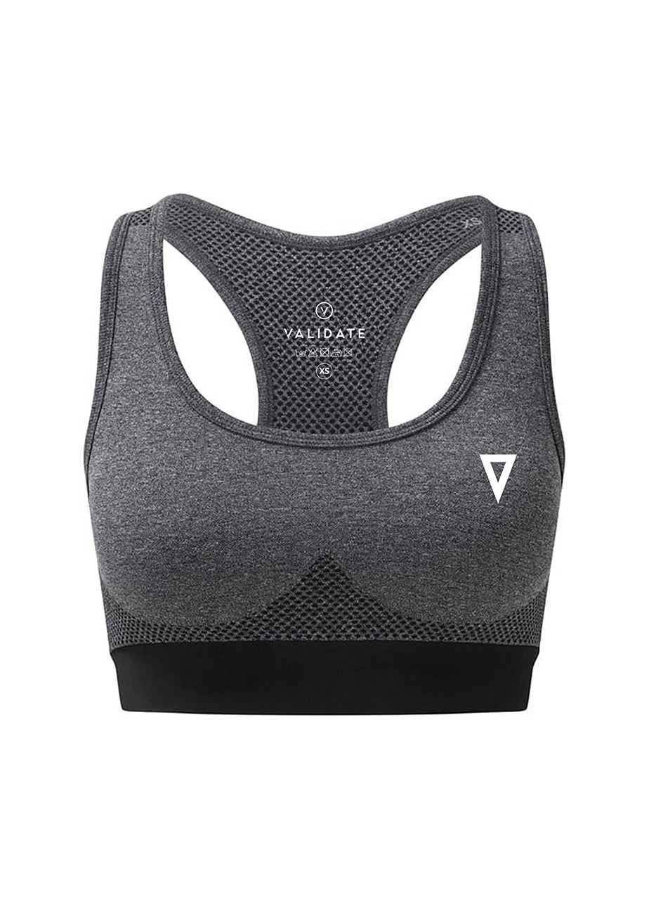 Validate Black Melange Sculpt Sports Bra