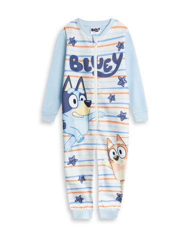 Vanilla Underground Bluey & Bingo Kids Blue Stripe Onesie (18mnths-7yrs)
