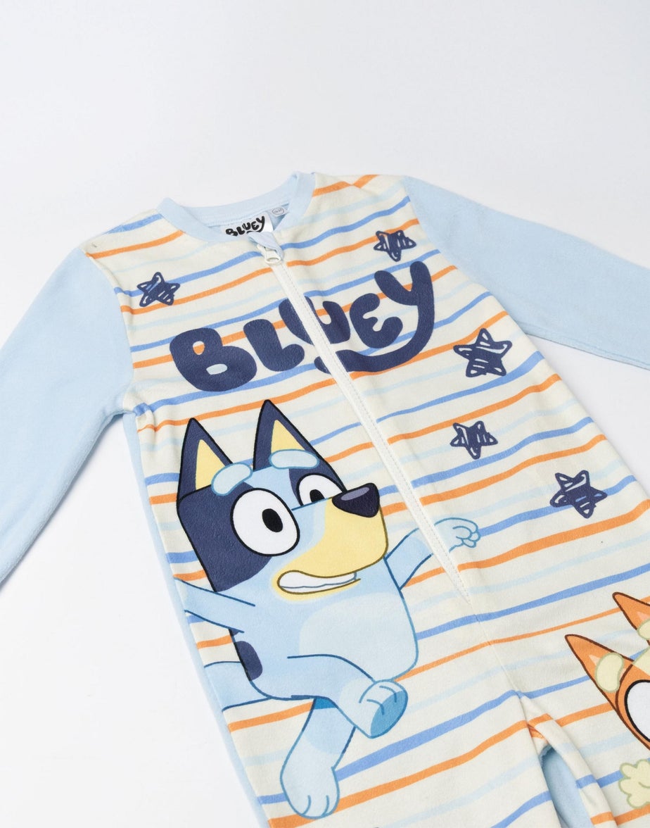 Vanilla Underground Bluey & Bingo Kids Blue Stripe Onesie (18mnths-7yrs)