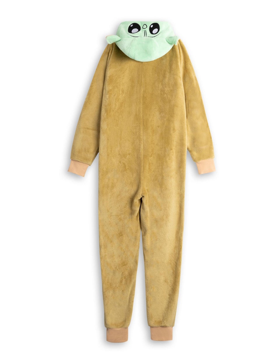Vanilla Underground Star Wars Grogu Kids Green/Tan Onesie (3-14yrs)