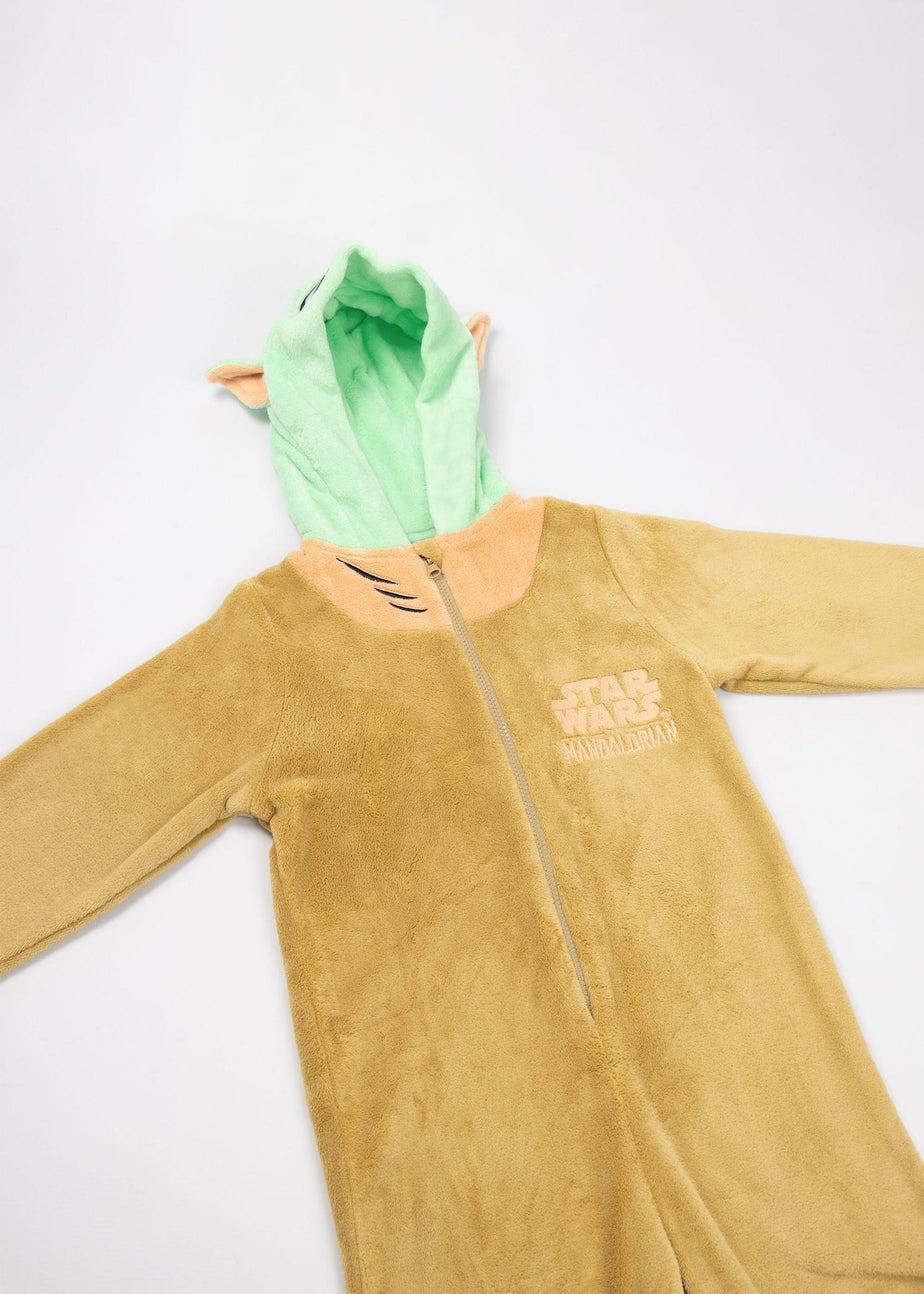 Star Wars Grogu Kids Green/Tan Onesie (3-14yrs)