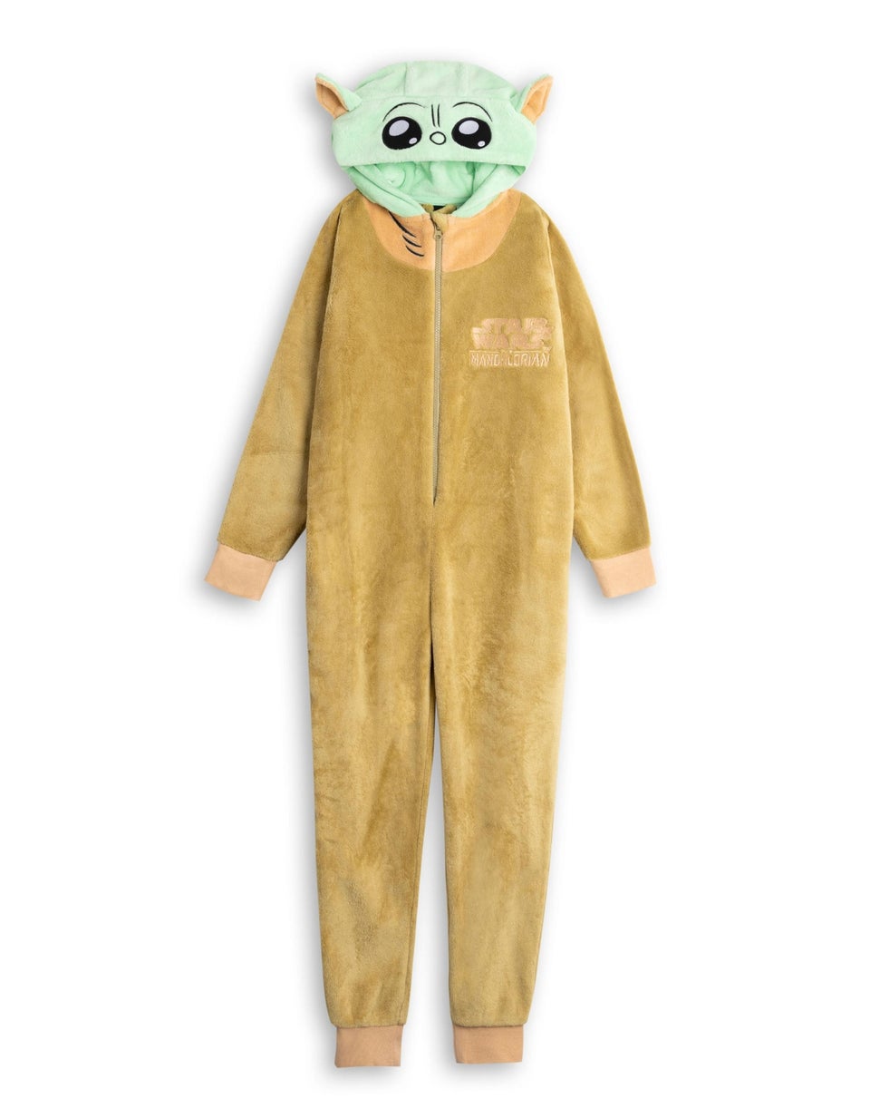 Vanilla Underground Star Wars Grogu Kids Green/Tan Onesie (3-14yrs)