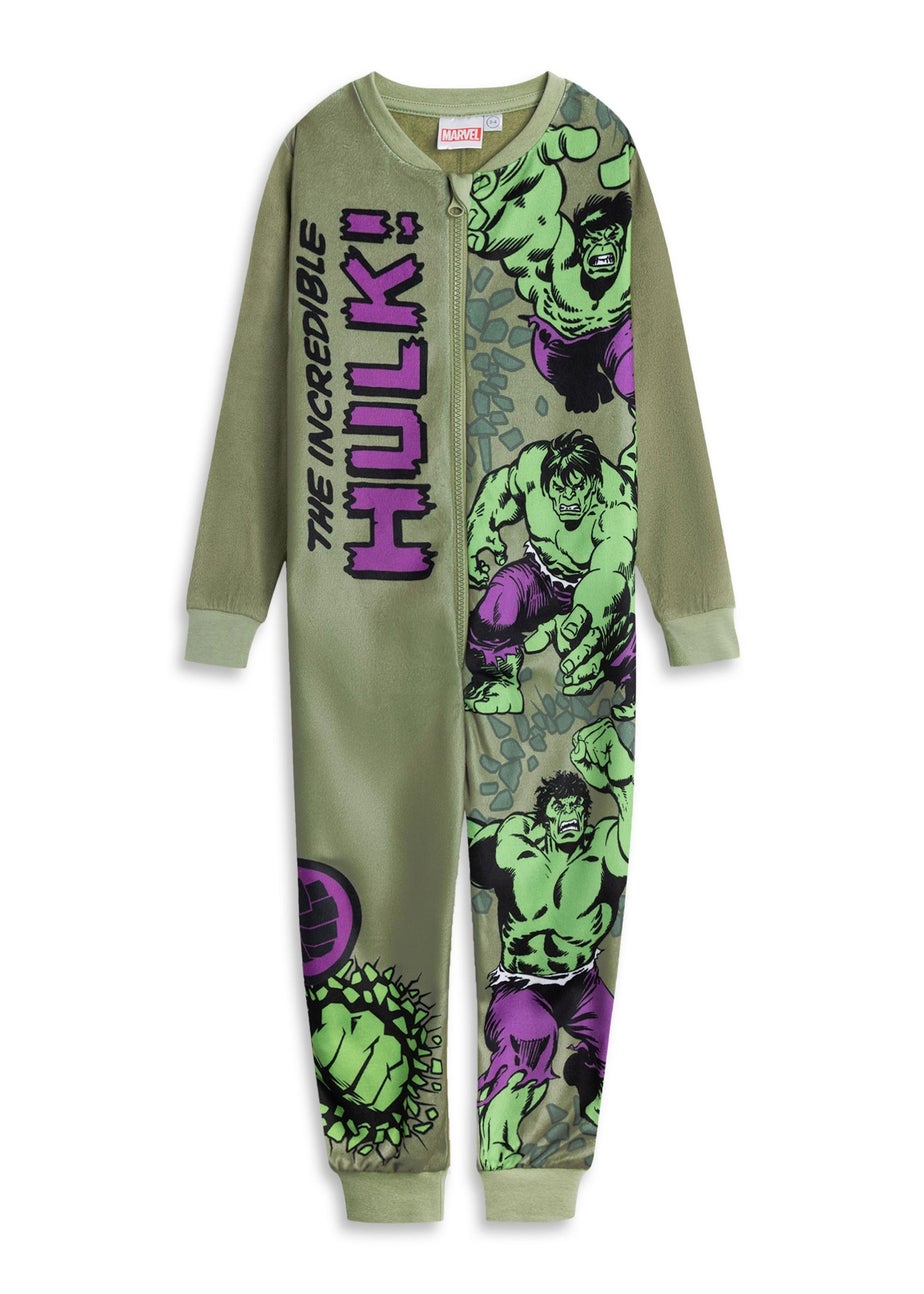 Marvel The Incredible Hulk Kids Green Onesie (3-14yrs)