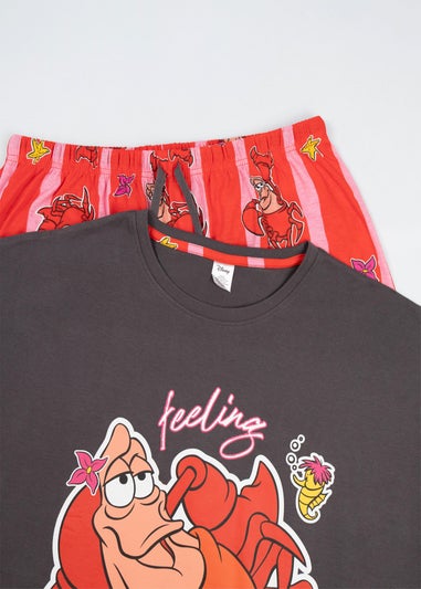 Disney The Little Mermaid & Sebastian Adults Multicoloured Short Sleeve Long Leg Pyjama Set