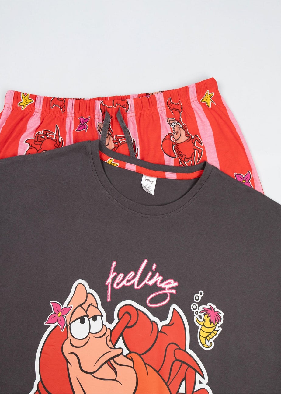 Disney The Little Mermaid & Sebastian Adults Multicoloured Short Sleeve Long Leg Pyjama Set