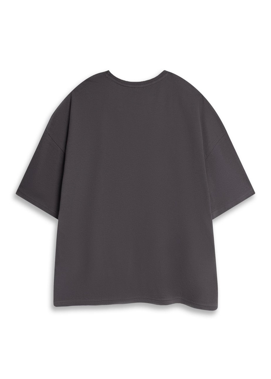 Disney The Little Mermaid & Flounder Adults Grey Short Sleeve Long Leg Pyjama Set