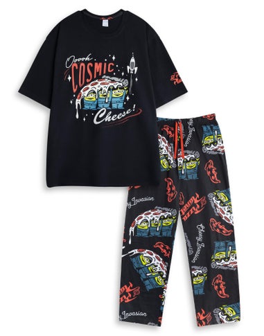 Disney Toy Story Adults Black Shortie Pyjama Set