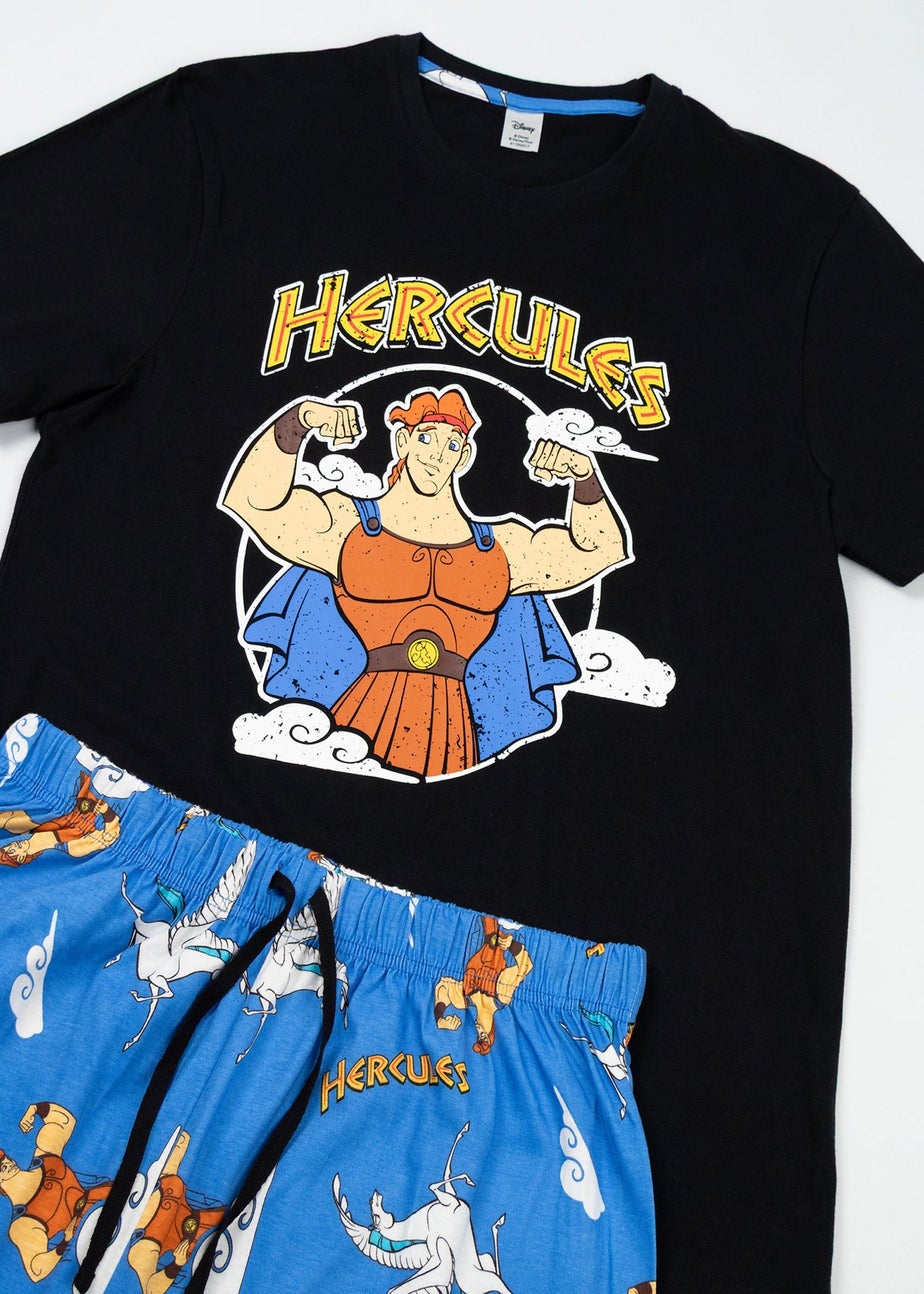 Disney Hercules Adults Black Shortie Pyjama Set