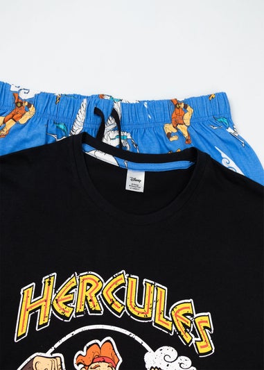 Disney Hercules Adults Black Shortie Pyjama Set
