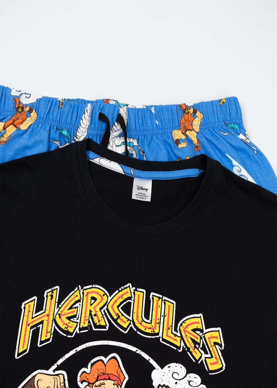 Disney Hercules Adults Black Shortie Pyjama Set