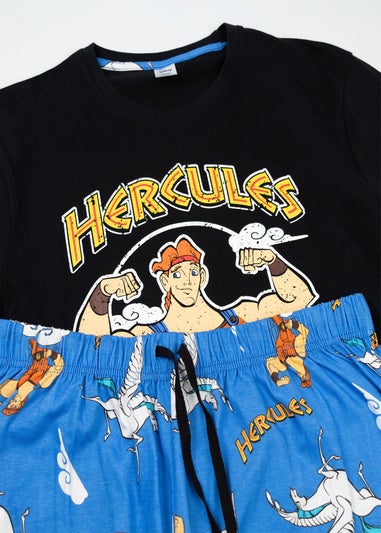 Disney Hercules Adults Black Shortie Pyjama Set