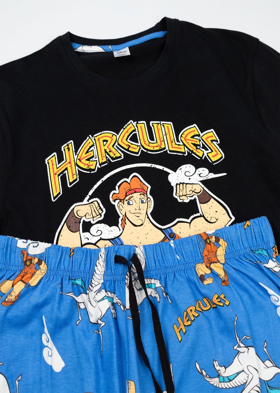 Disney Hercules Adults Black Shortie Pyjama Set