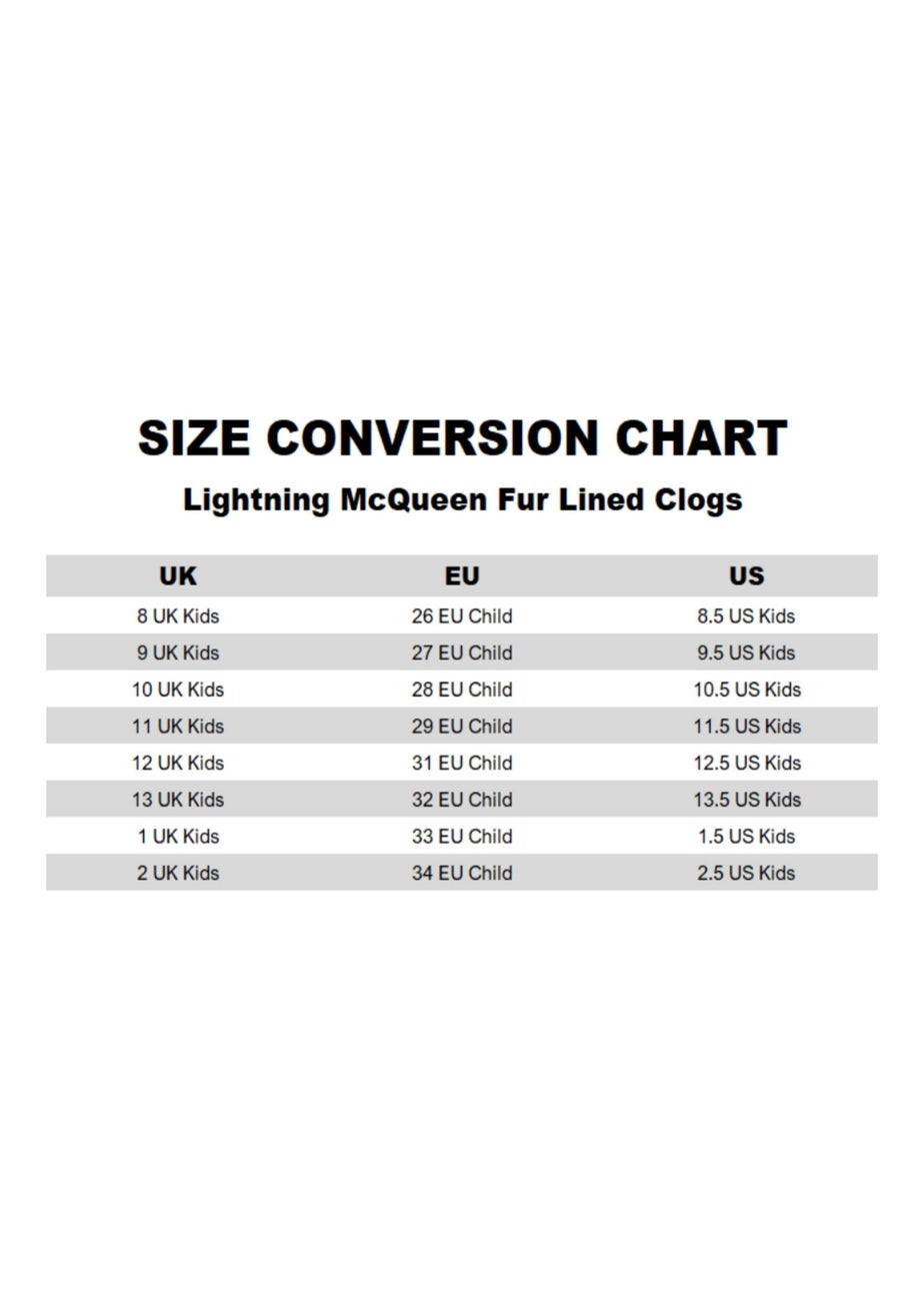 Disney Cars Lightning McQueen Fur Lined Kids Red Clogs (Younger 8-Older 2)