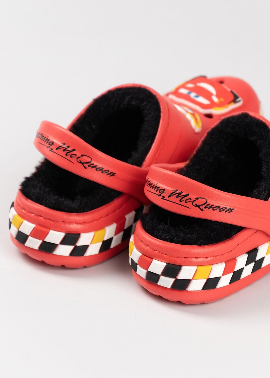 Disney Cars Lightning McQueen Fur Lined Kids Red Clogs (Younger 8-Older 2)