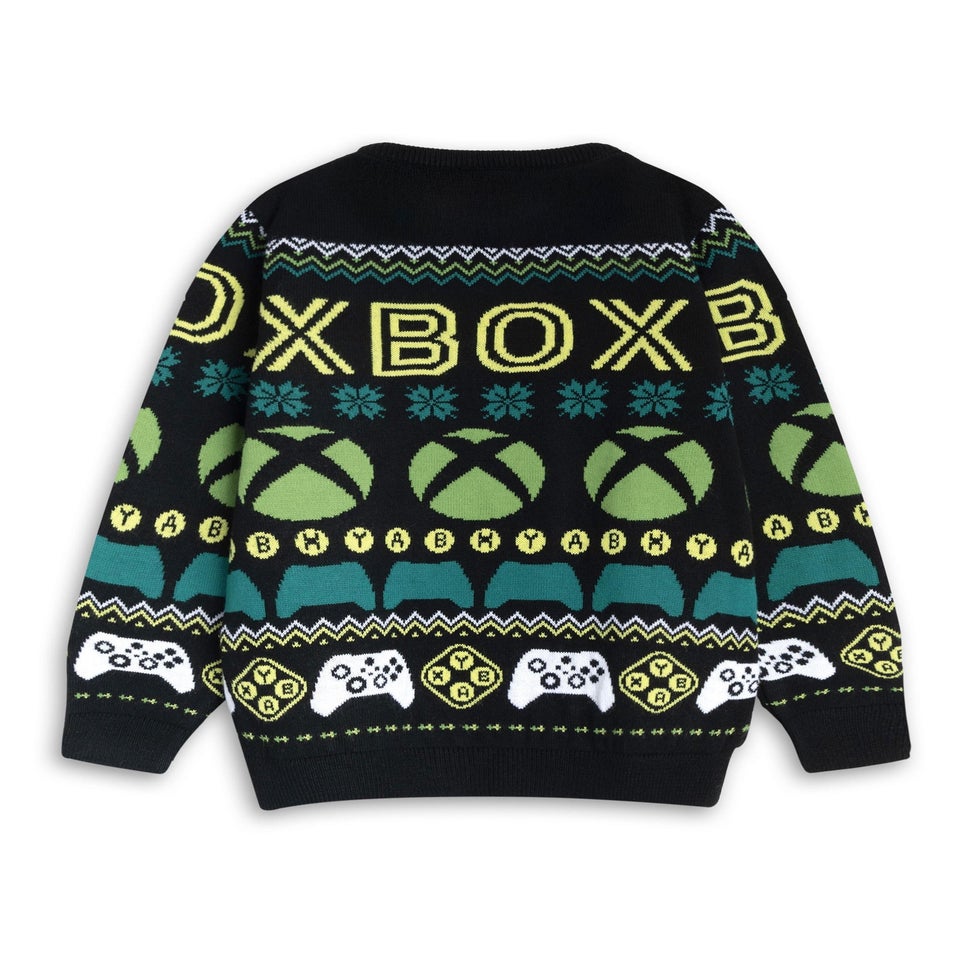Xbox Logo Kids Multicoloured Christmas Jumper (5-14yrs)