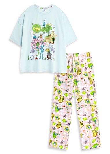 Disney Bugs Life Adults Blue Shortie Pyjama Set