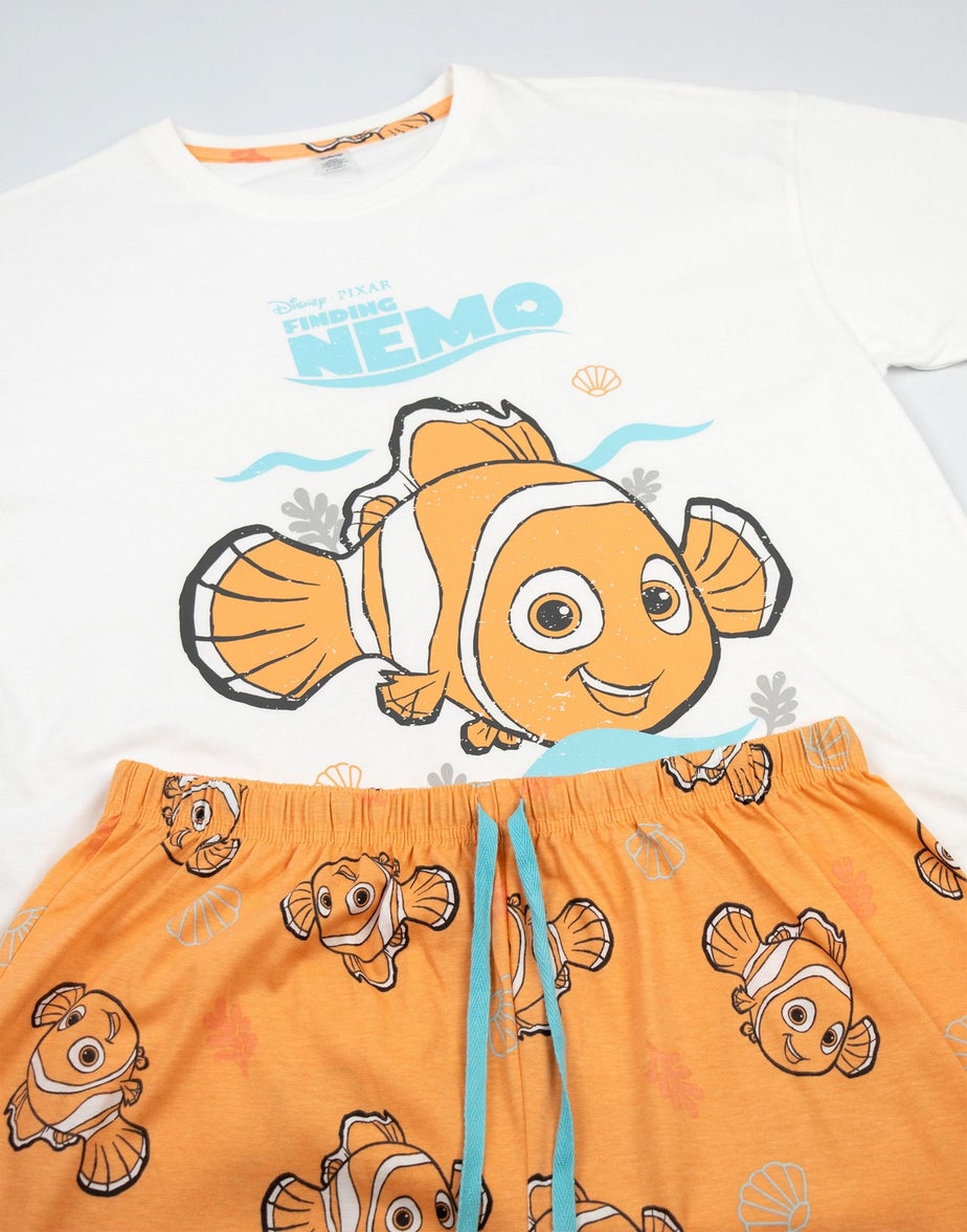 Disney Finding Nemo Adults White Shortie Pyjama Set