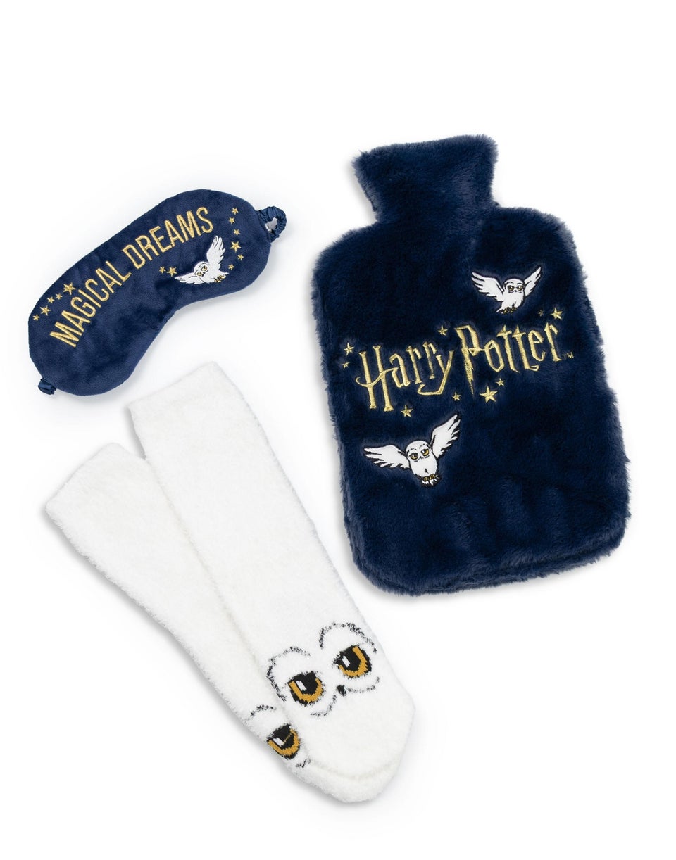 Harry Potter Character Adults Navy Hot Water Bottle Gift Set
