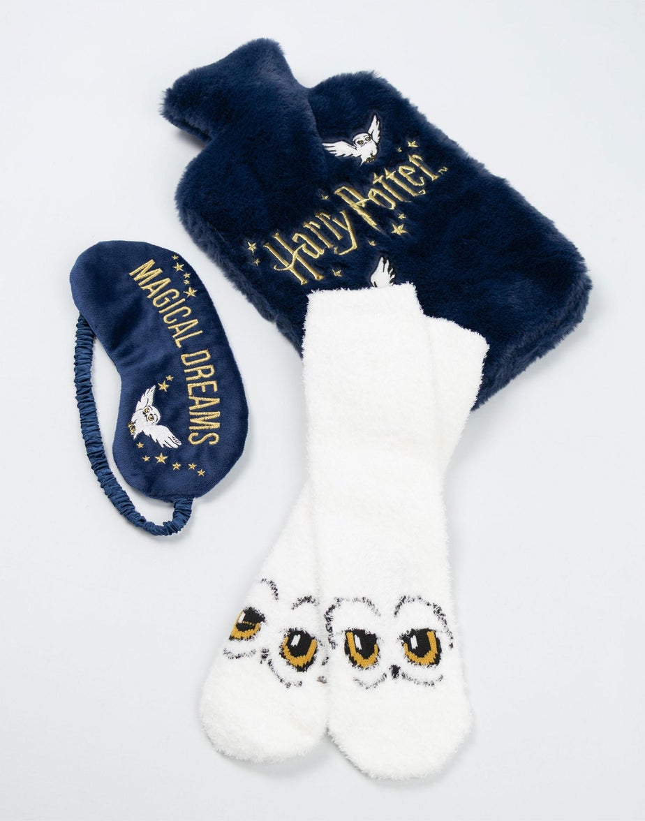 Harry Potter Character Adults Navy Hot Water Bottle Gift Set