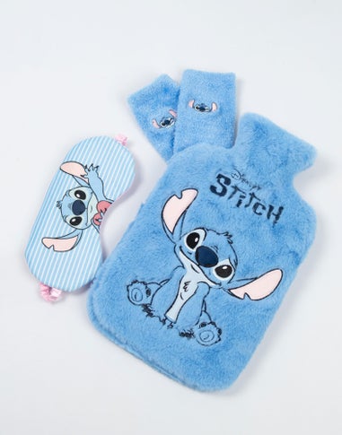 Disney Stitch Adults Blue Hot Water Bottle Gift Set