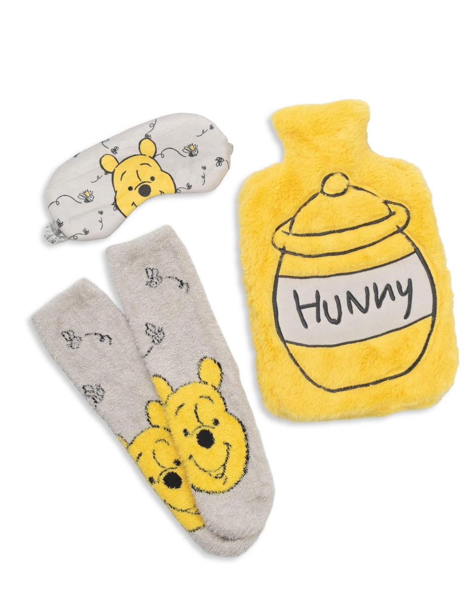 Vanilla Underground Disney Winnie The Pooh Adults Yellow Hot Water Bottle Gift Set